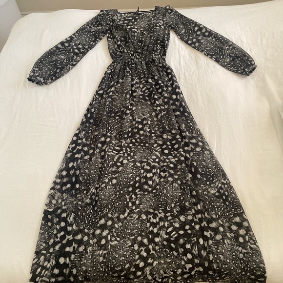 H&M Dresses Hm Sheer Leopard Print Maxi Dress Poshmark